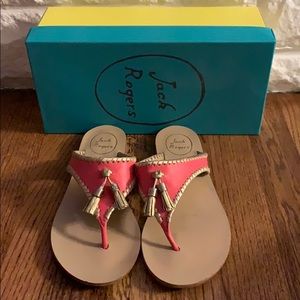 Jack Rodgers Alana pink and gold sandal